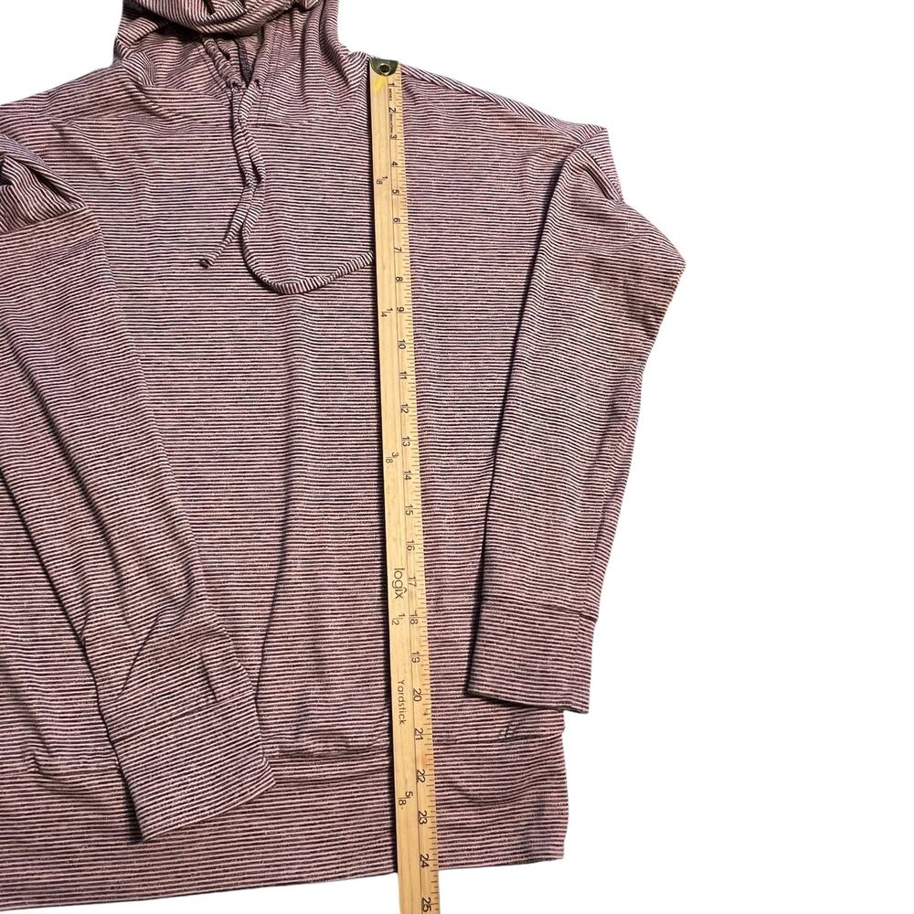 Skechers Hoodie Pullover XS Womens Pink Gray Stripe Stretch Long Sleeve - Picture 6 of 7